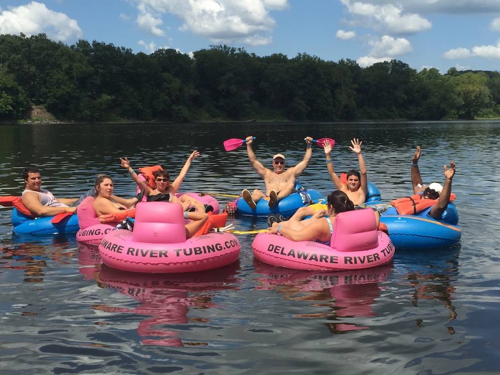 Tubing down the river